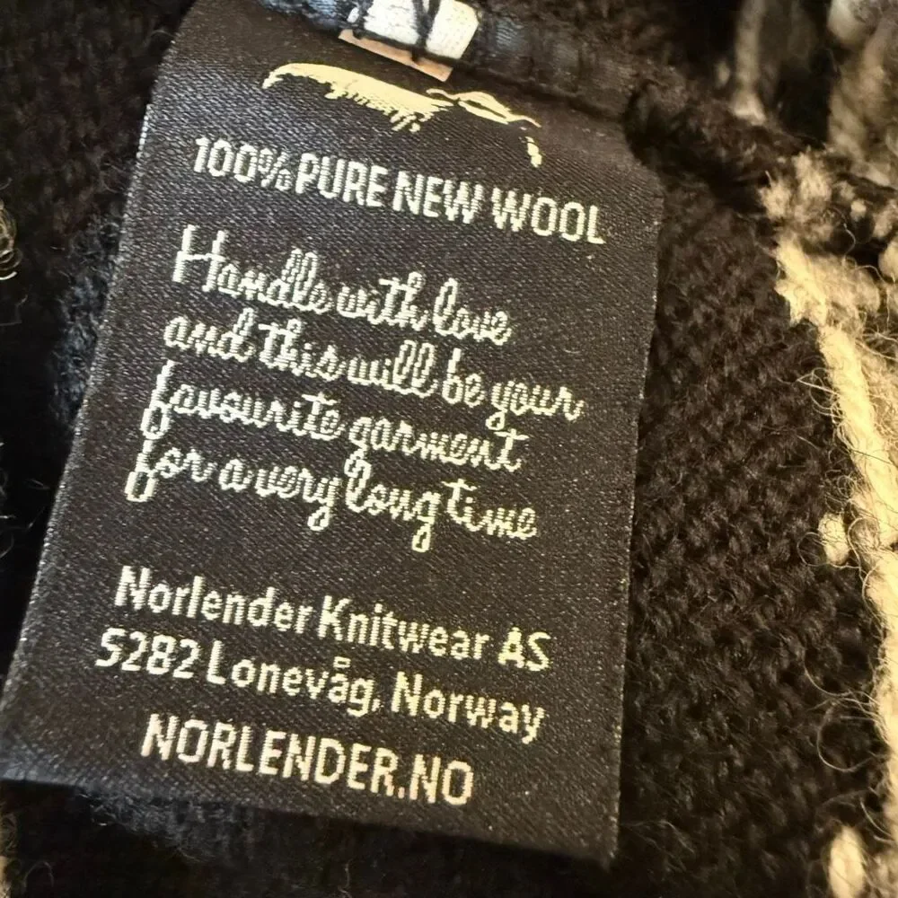 Norlender Icelandic Cardigan Sweater Size S